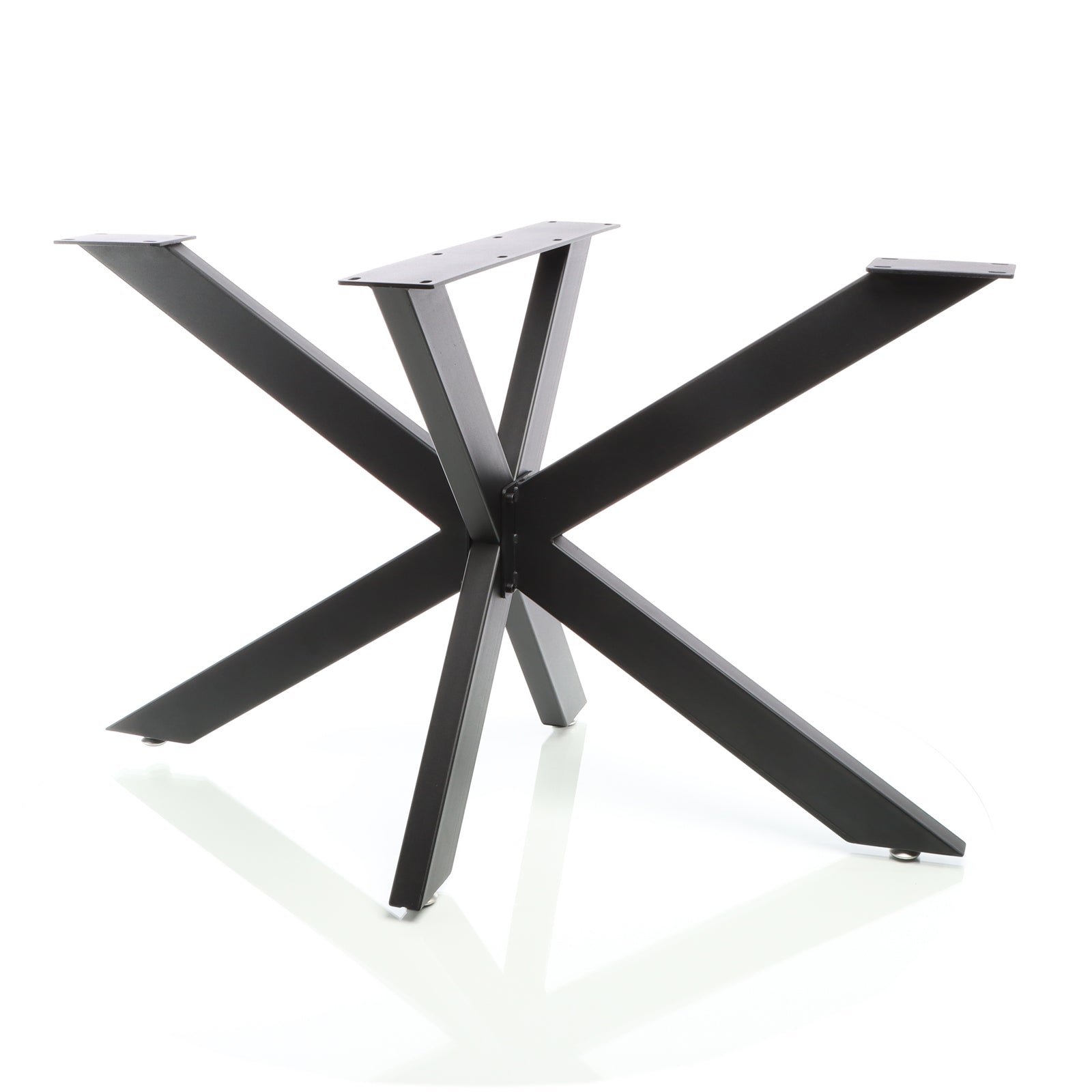Telaio tavolo a gambe incrociate in acciaio 43x58x98 cm nero struttura tavolo a ragno