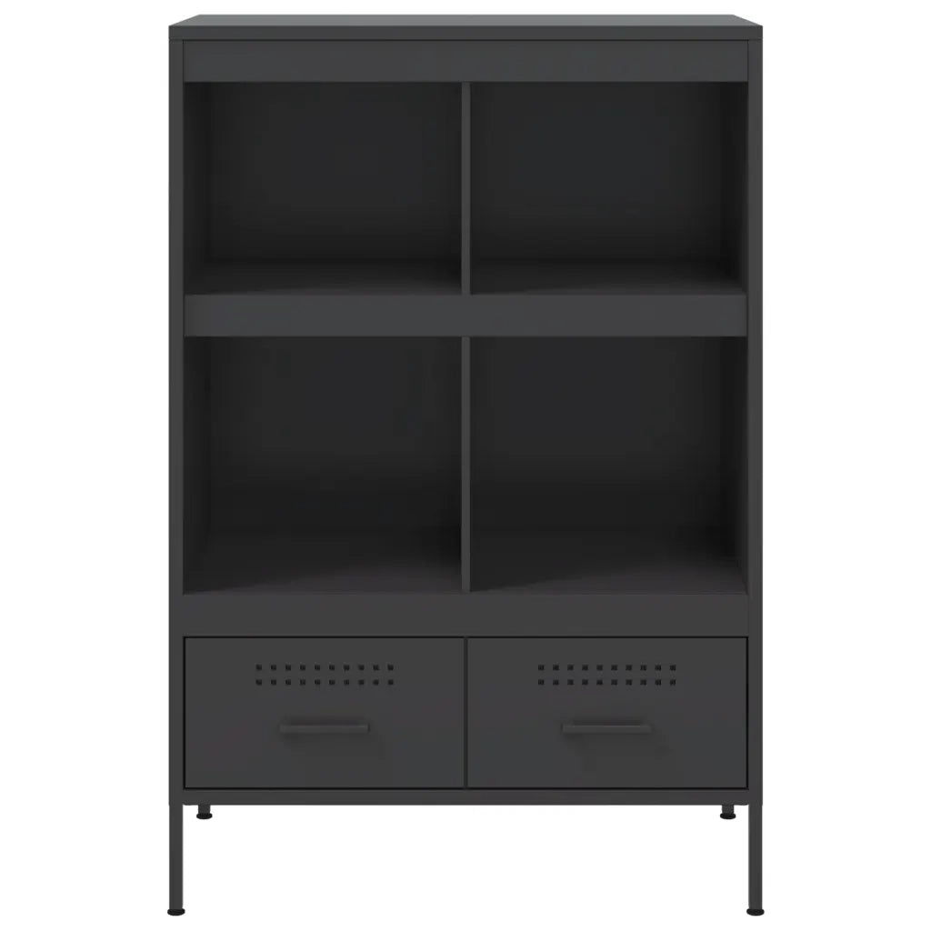 Credenza | Madia | Buffet da pranzo | Armadio da pranzo Nera 68x39x101,5 cm in Acciaio