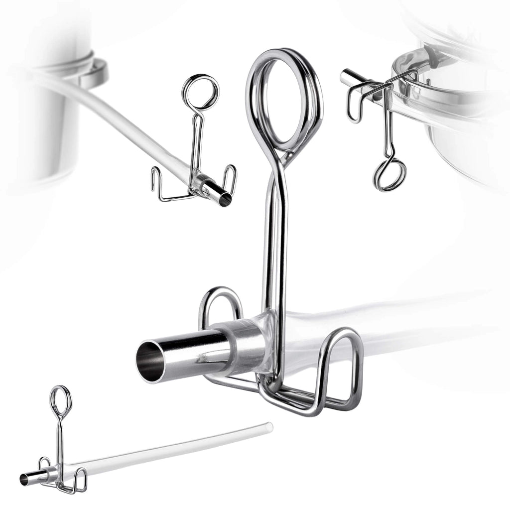 Tubo flessibile per spremiagrumi KADAX con morsetto, lunghezza 34 cm, diametro 11 mm, in silicone.