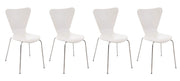 Set 4 Sedie Impilabili CALISTO bianco
