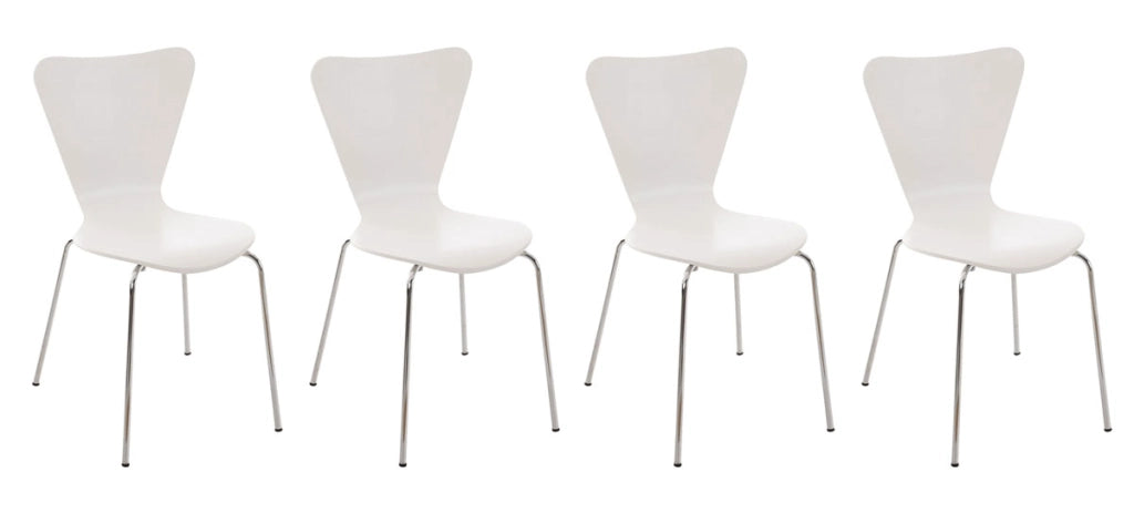 Set 4 Sedie Impilabili CALISTO bianco