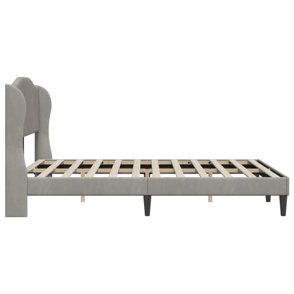 Struttura del letto Grigio Chiaro 160 x 200 cm Velluto 42027929