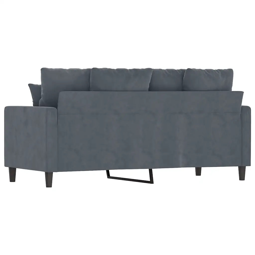 Divano | Divano da soggiorno | Sofa a 2 Posti grigio scuro140 cm in Velluto
