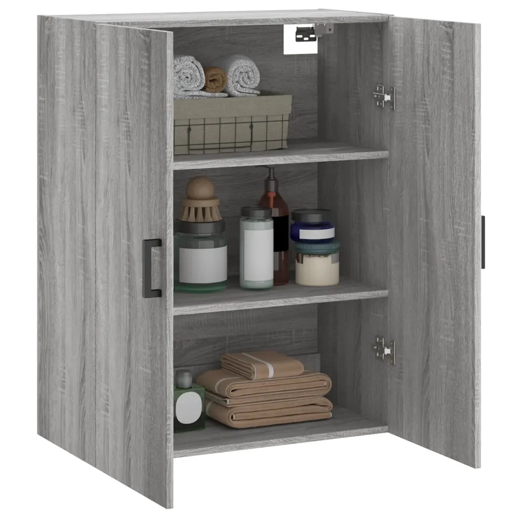 vidaXL Mobile a Parete Grigio Sonoma 69,5x34x90 cm