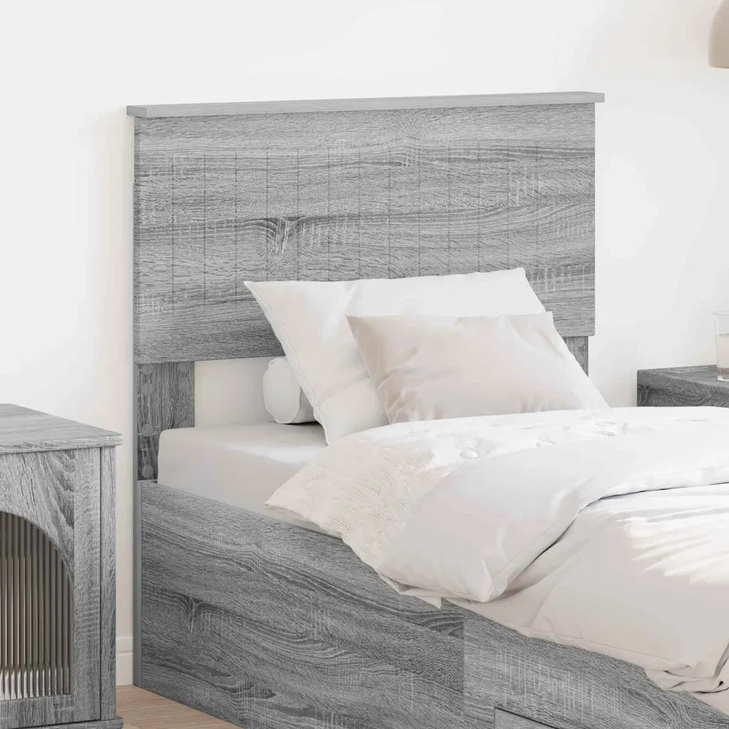 Testiera-Testata-Testiera Decorativa Grigio Sonoma 80 cm Legno multistrato 881857