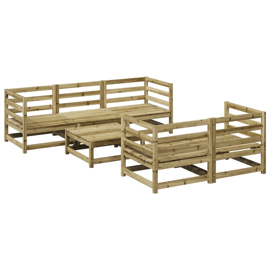 Set Divani da Giardino 6 pz in Legno Impregnato di Pinocod mxl 116621
