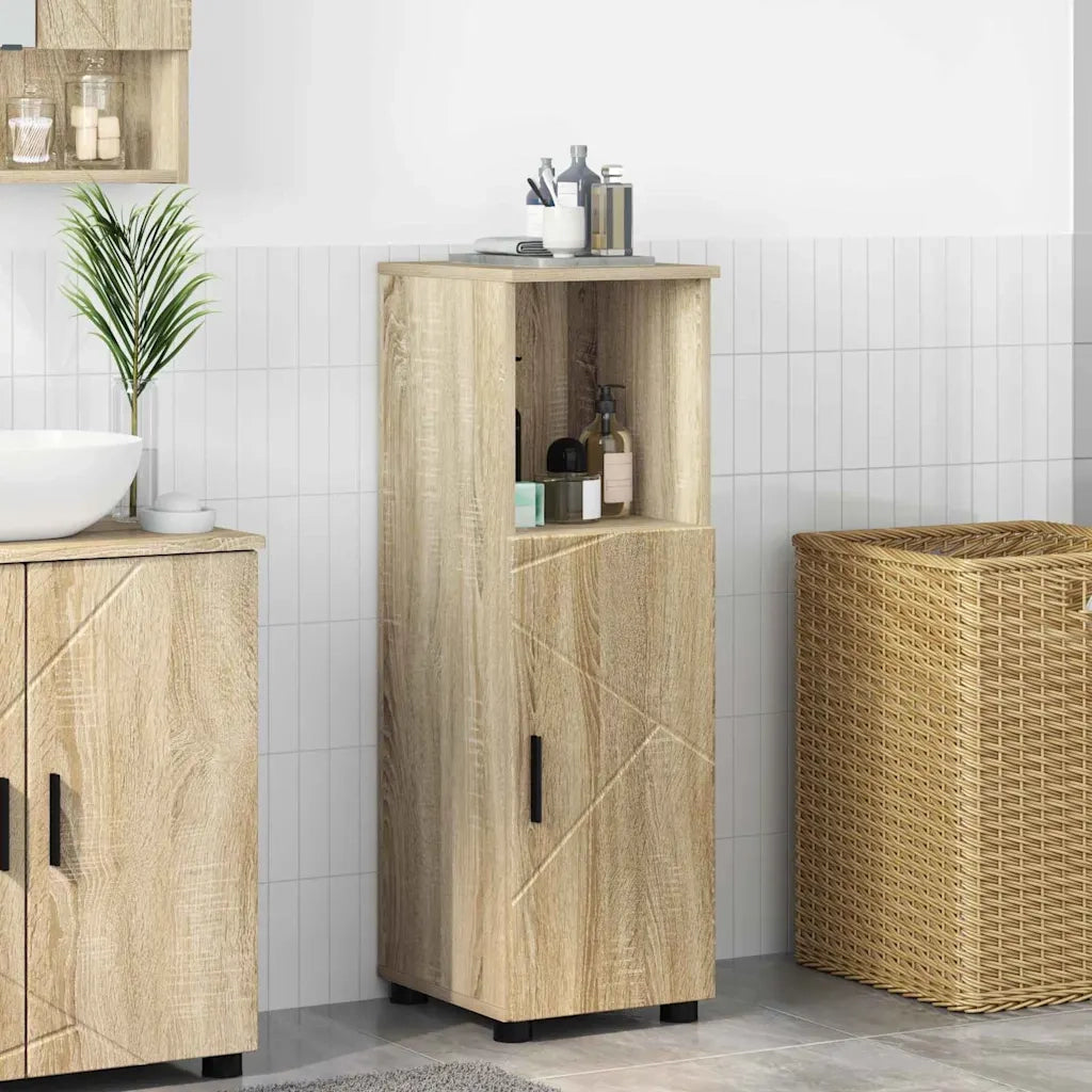 Mobile da Bagno con archiviazione Rovere Sonoma 30 x 35 x 95 cm