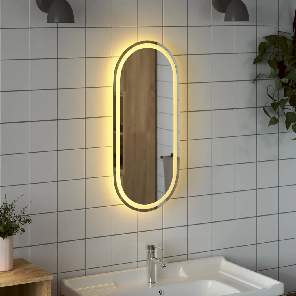 Specchio da bagno LED Trasparente 80 x 35 cm vetro temperato 42045853