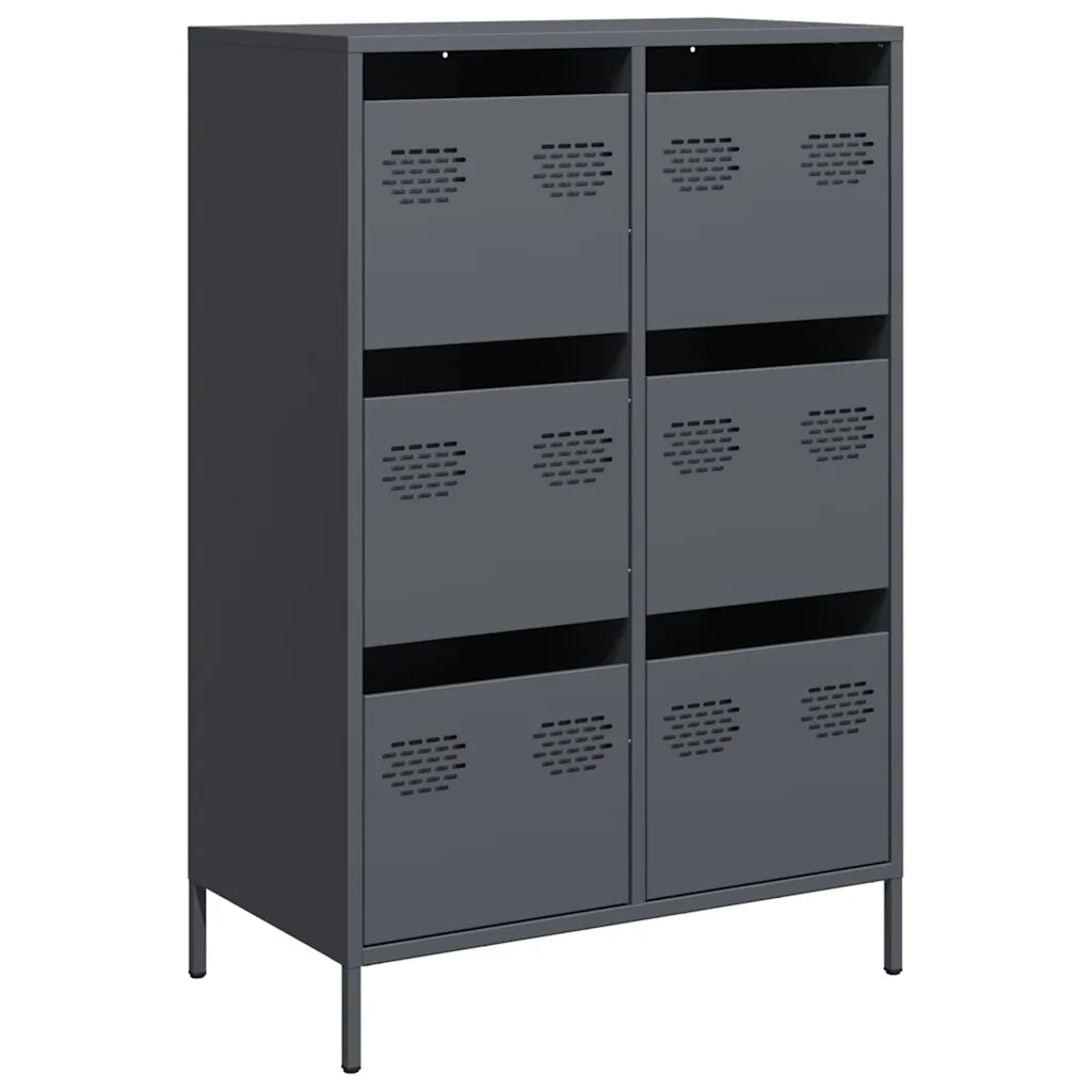 Credenza-Buffet-Armadio da cucina Antracite 68x39x101,5 cm Acciaio 858988