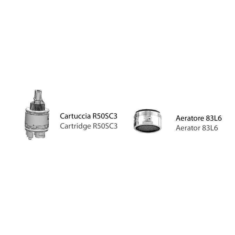 Miscelatore extra alto xl per lavabo a bacinella class line eco