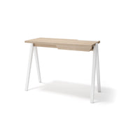Scrivania Herdasa 1 cassetto effetto noce chiaro gambe bianco 75x107x47cm