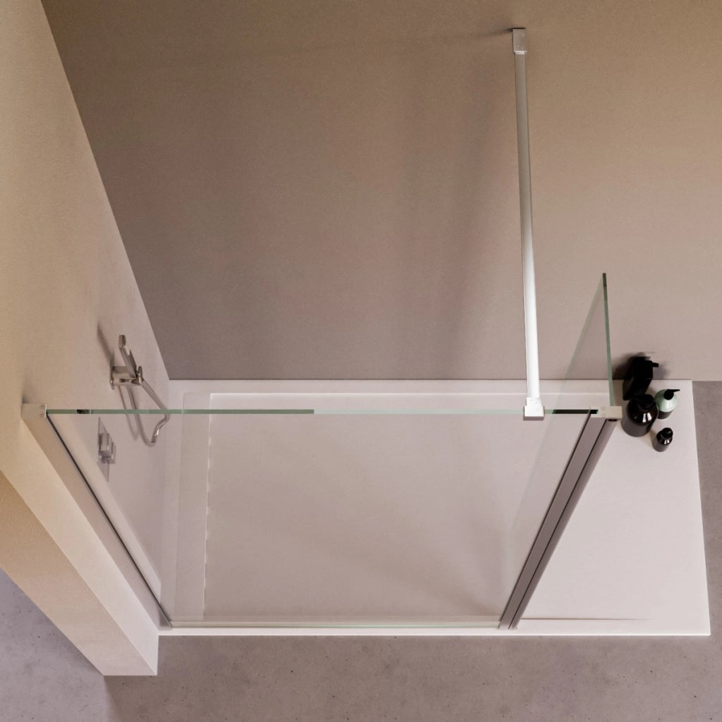 Walk in con aletta orientabile 8mm h195 osiride, misura 170