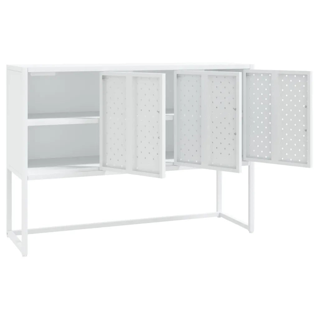Credenza Bianca 105x35x75 cm in Acciaio