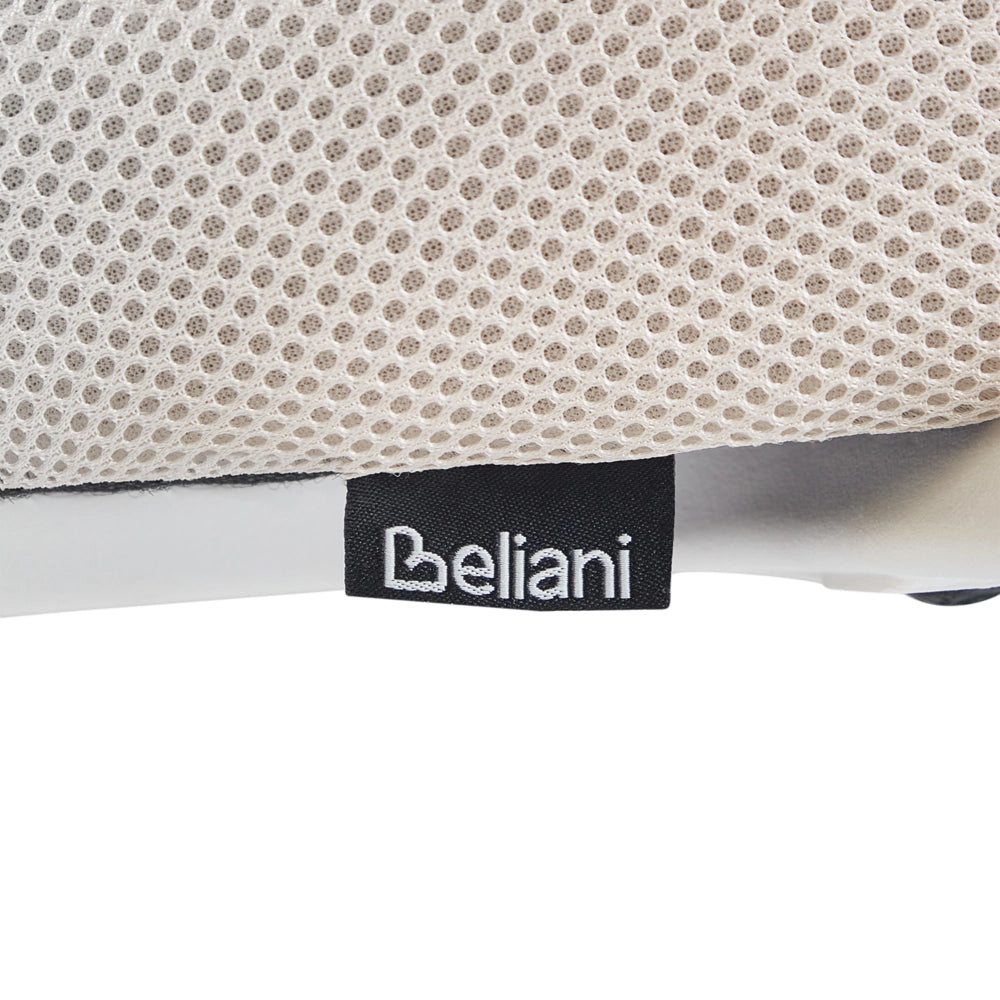 Sedia girevole da ufficio con schienale reclinabile regolabile in altezza beige moderna ufficio in casa