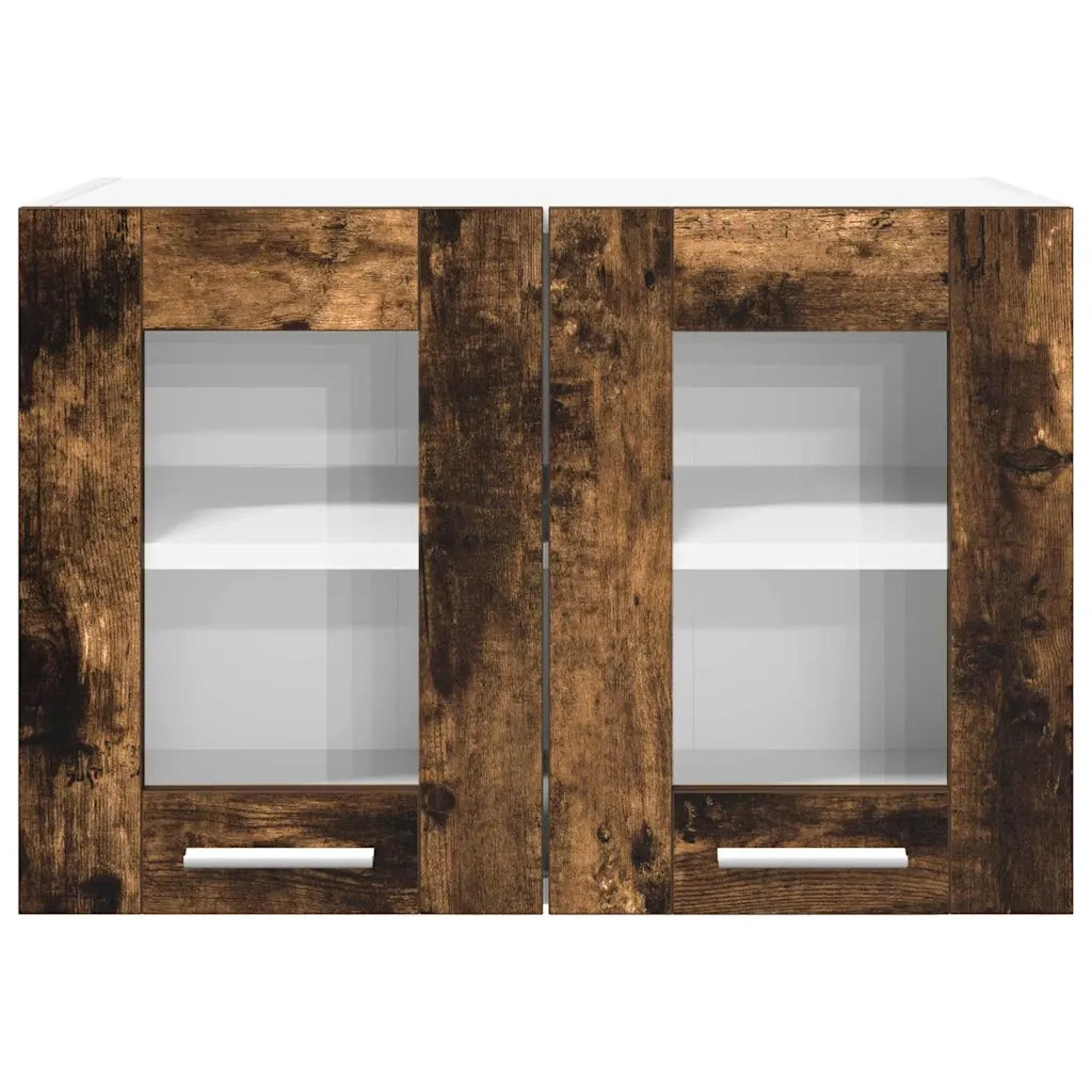 Armadio pensile con porta 2 pcs Rovere fumé 60 x 31 x 40 cm 884219
