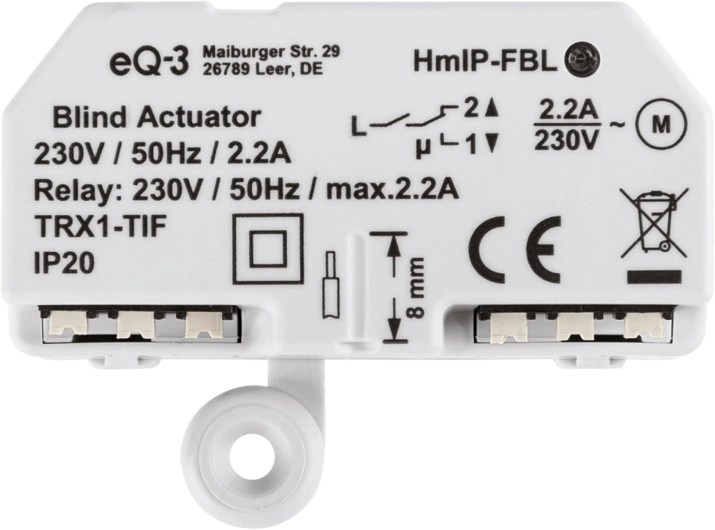 Homematic IP Smart Home Rollladenaktor – Unterputz, Digitale Steuerung für 1 Rollläden per App, Alexa & Google Assistant, elektrische Rolladen smart nachrüsten, 151347A0