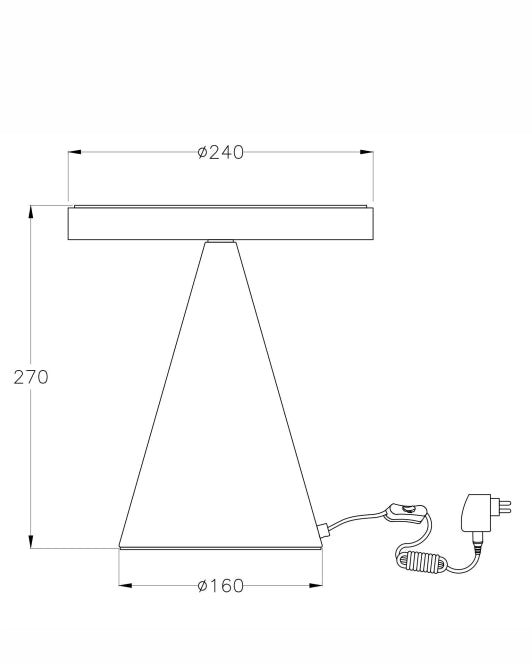 Lampada da tavolo Neutra LED 12W 1260lm 3000K struttura in metallo e metacrilato colore Nichel satinato IP20 - Illuminazione d'interni elegante