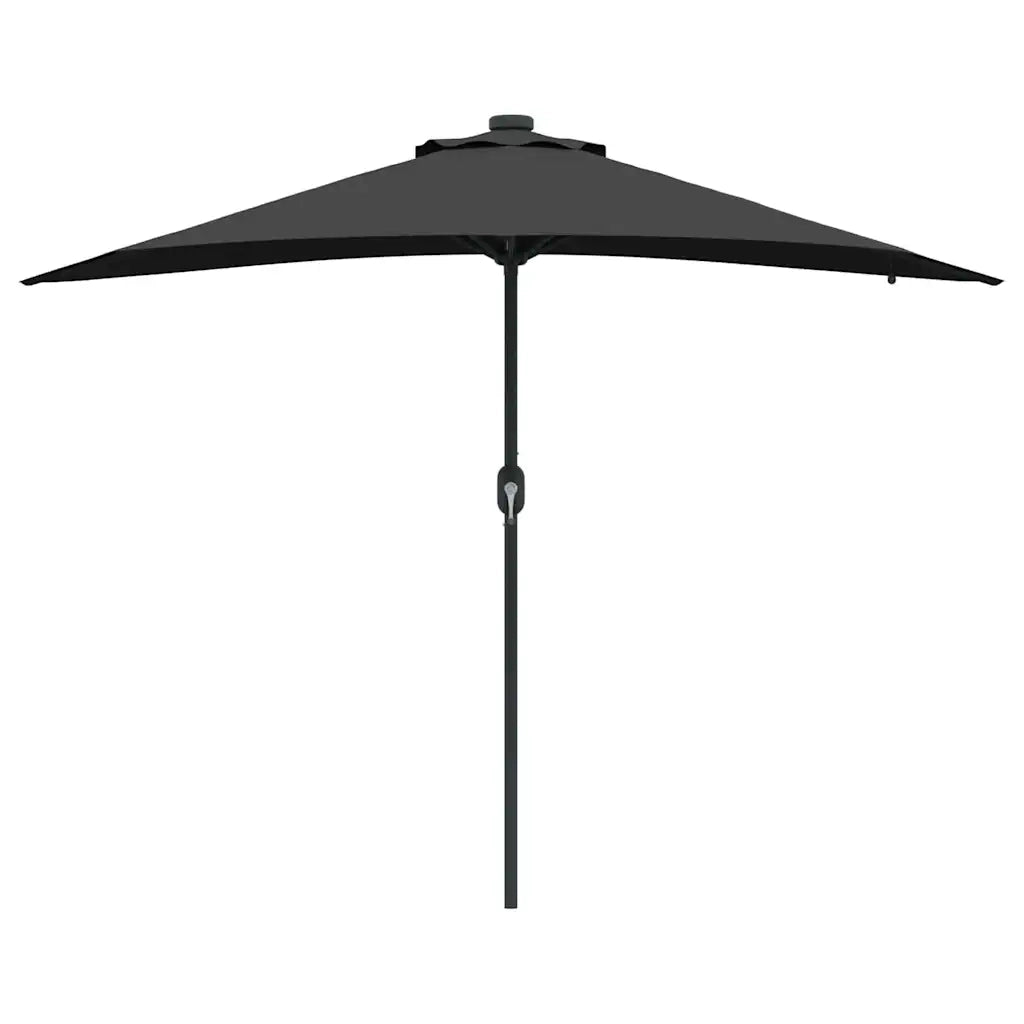 Ombrello da giardino-Ombrellone da spiaggia Nero 294 x 150 x 223 cm