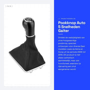 Pookknop 5/6 Velocità - Copertura - Gaiter Stivale - Compatibile con Opel Astra/Corsa 2005-2010 - ABS Pelle Sintetica - Dimensioni 12x16x25 cm - Puleggia Variatore