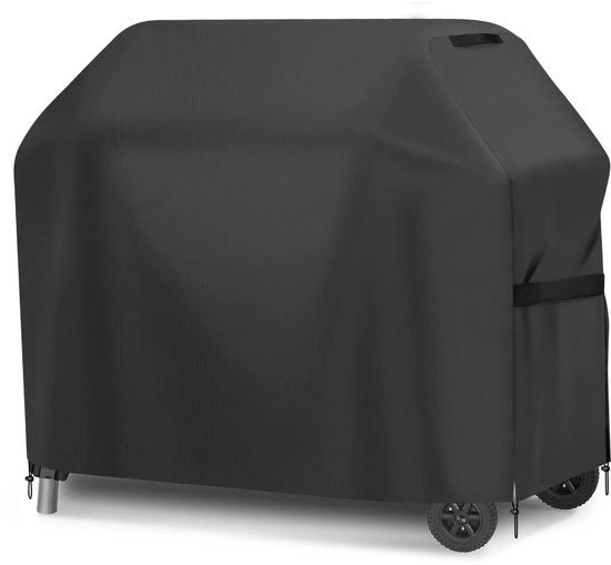 Grillhoes Weerbestendig, Gasgrillhoes 147 x 61 x 122 cm, Grillhoes Waterdicht 600D Oxford Stofdicht Winddicht Grillhoes Grillzeil, Nero