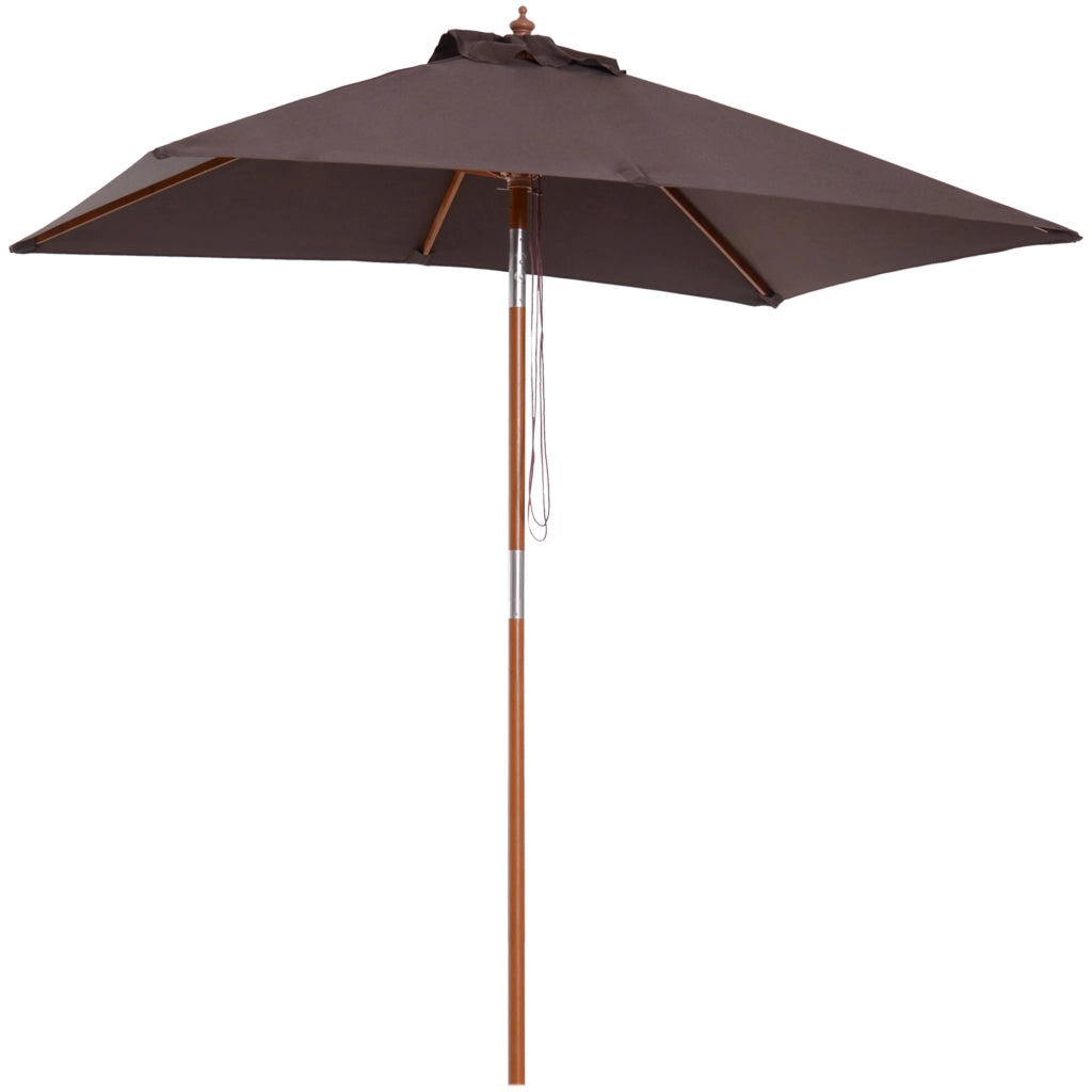 Ombrellone da Giardino Rettangolare Inclinabile ¨C zephmum ¨C Grigio 200x150x235 cm