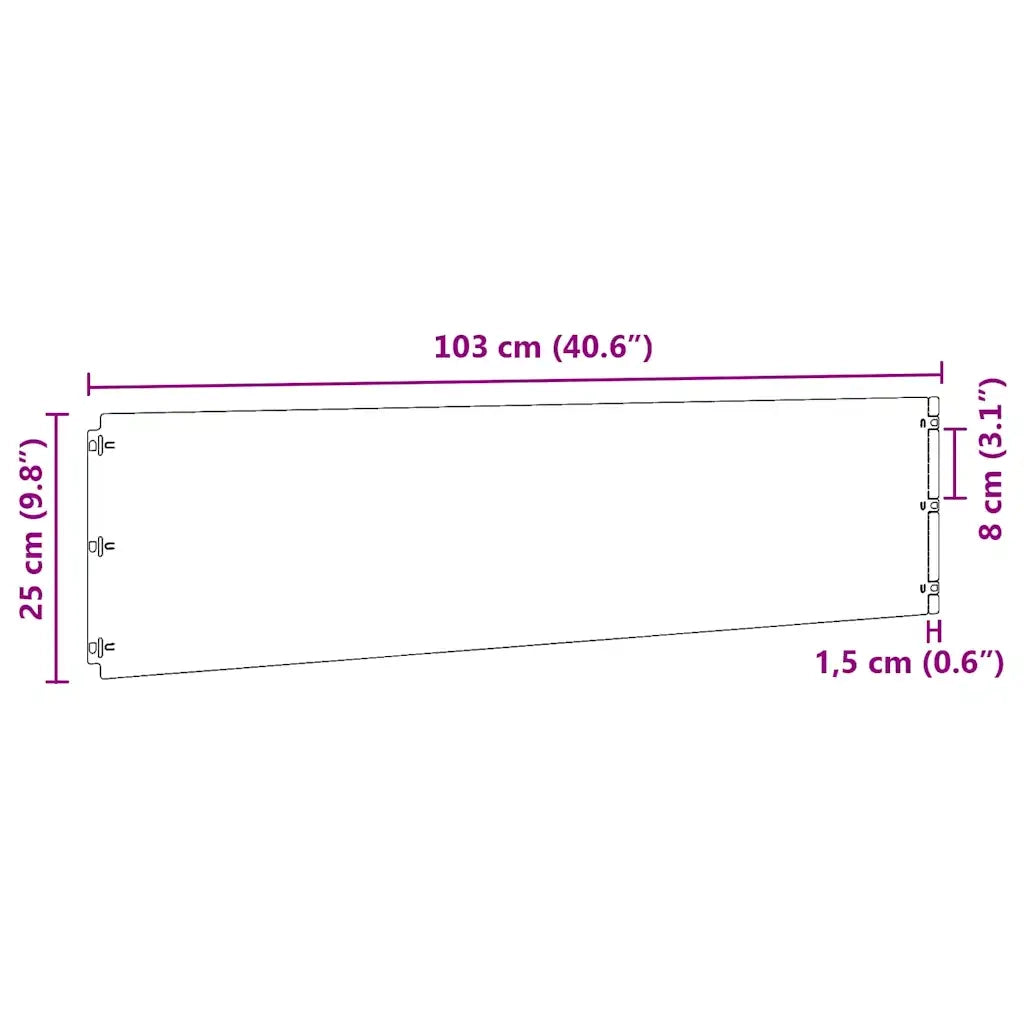 vidaXL Bordure per Prato 20 pz 25x103 cm Acciaio Zincato