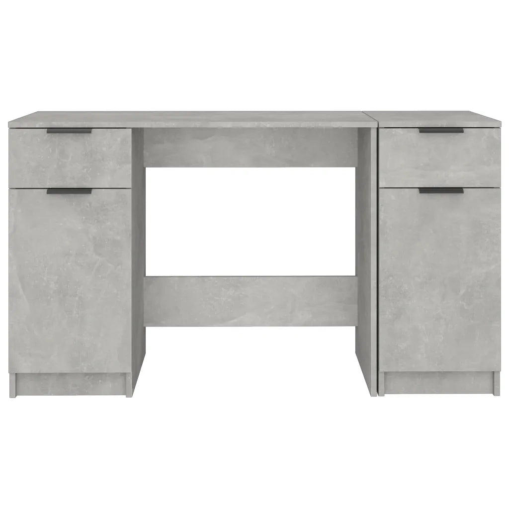 Scrivania con Mobile Laterale Grigio Cemento Legno Multistrato 3115911
