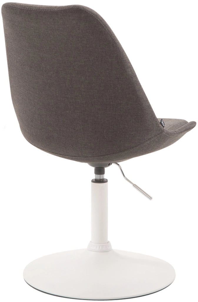 Sedia da pranzo MAVERICK in tessuto grigio scuro,bianco