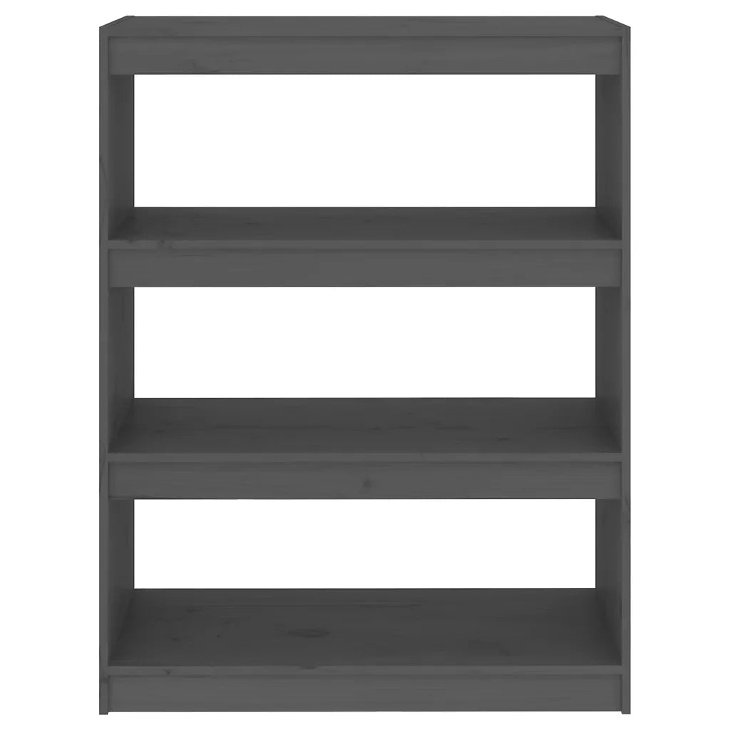 Libreria/Divisorio Grigio 80x30x103,5 cm in Massello di Pino 808190