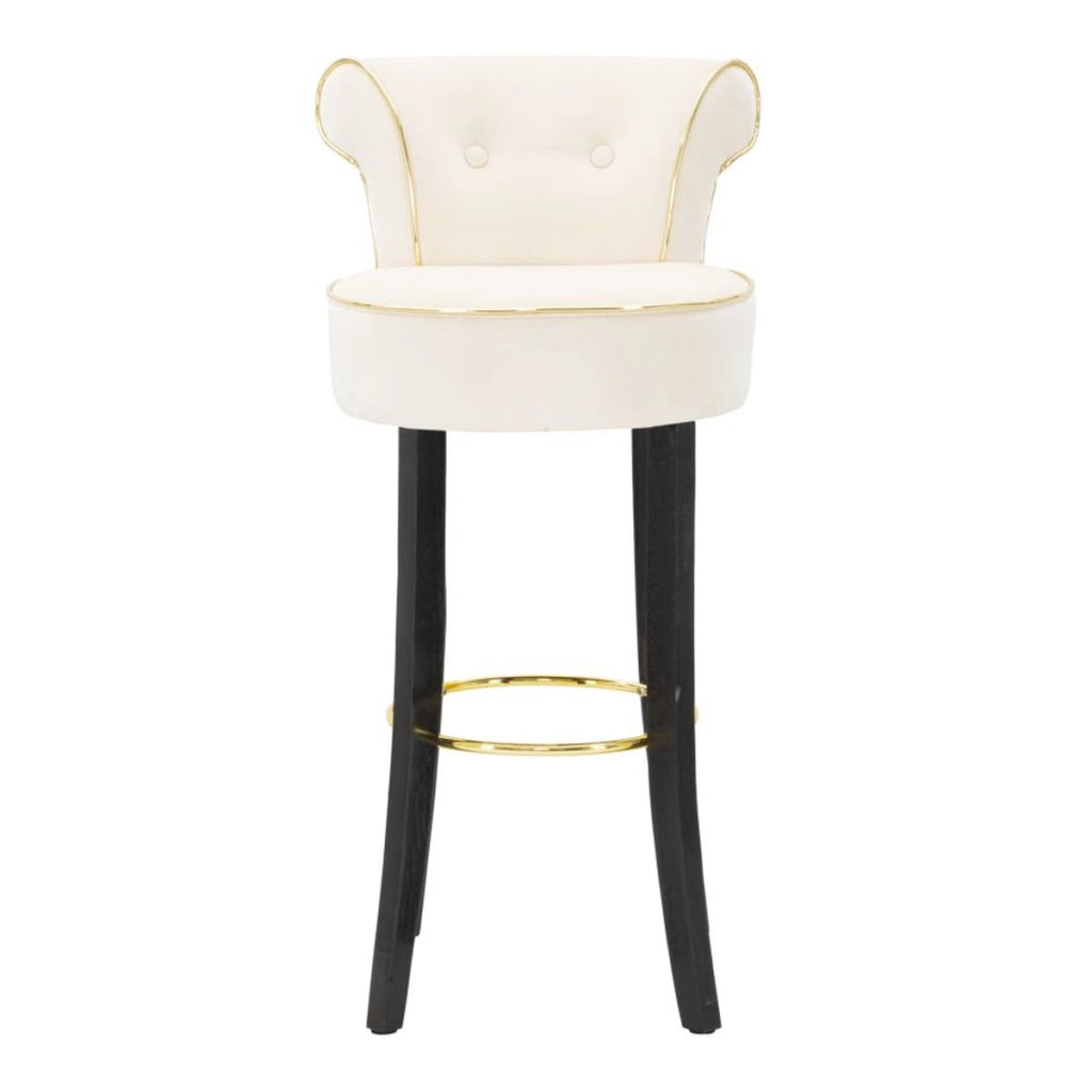 Sgabello Alto VKH440, Beige, Metallo, 46x48x96 cm