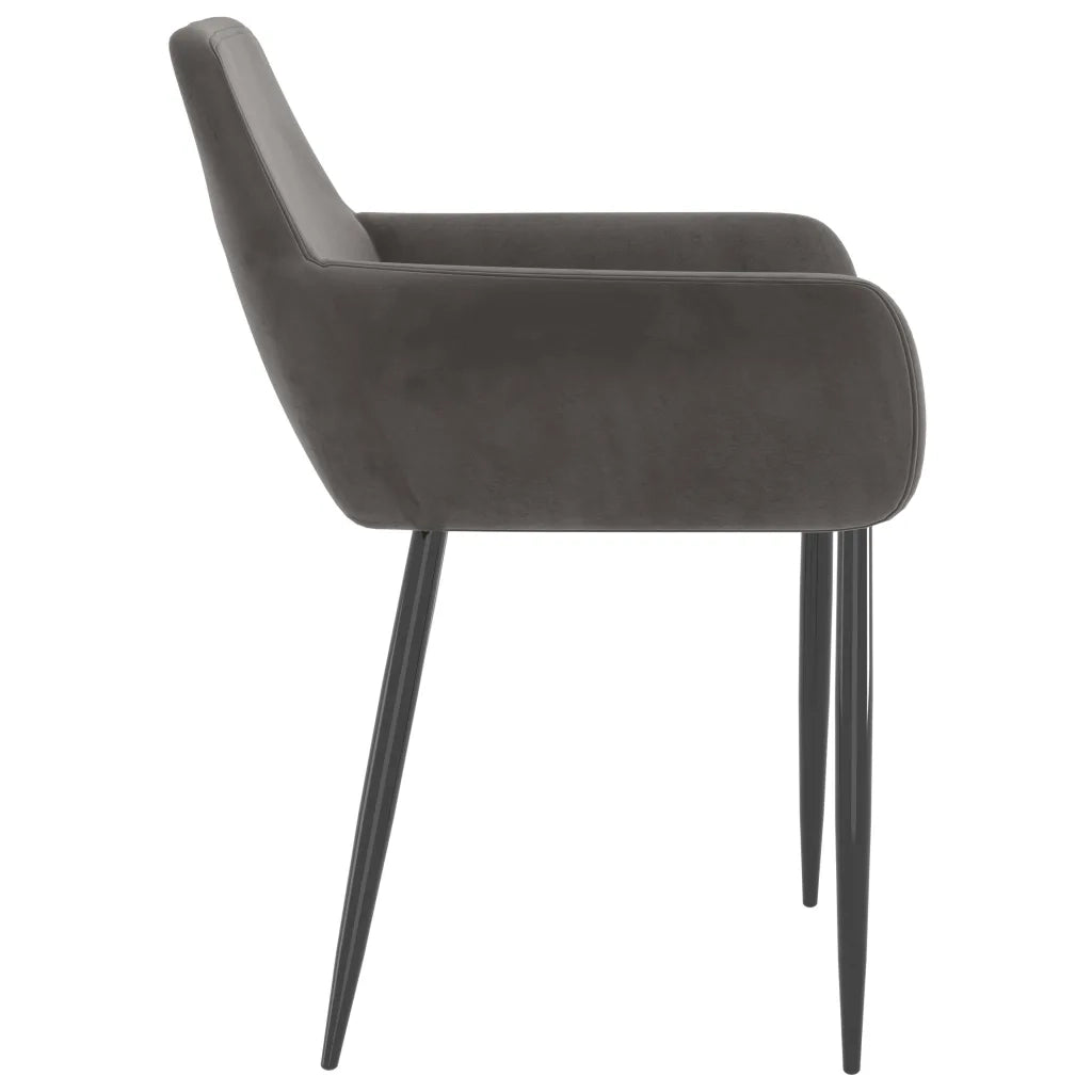 Sedie da Pranzo 4 pz Grigio Scuro in Velluto 3068026