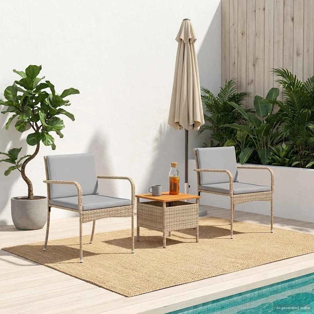Set da giardino Beige polyrattan 42025112