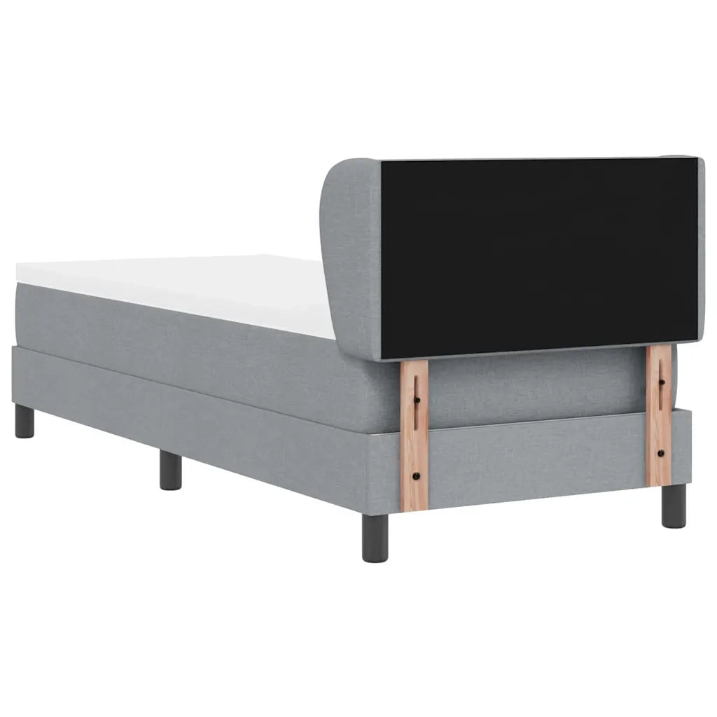 Letto a molle con materasso Grigio chiaro 80 x 200 cm Tessuto 3340052