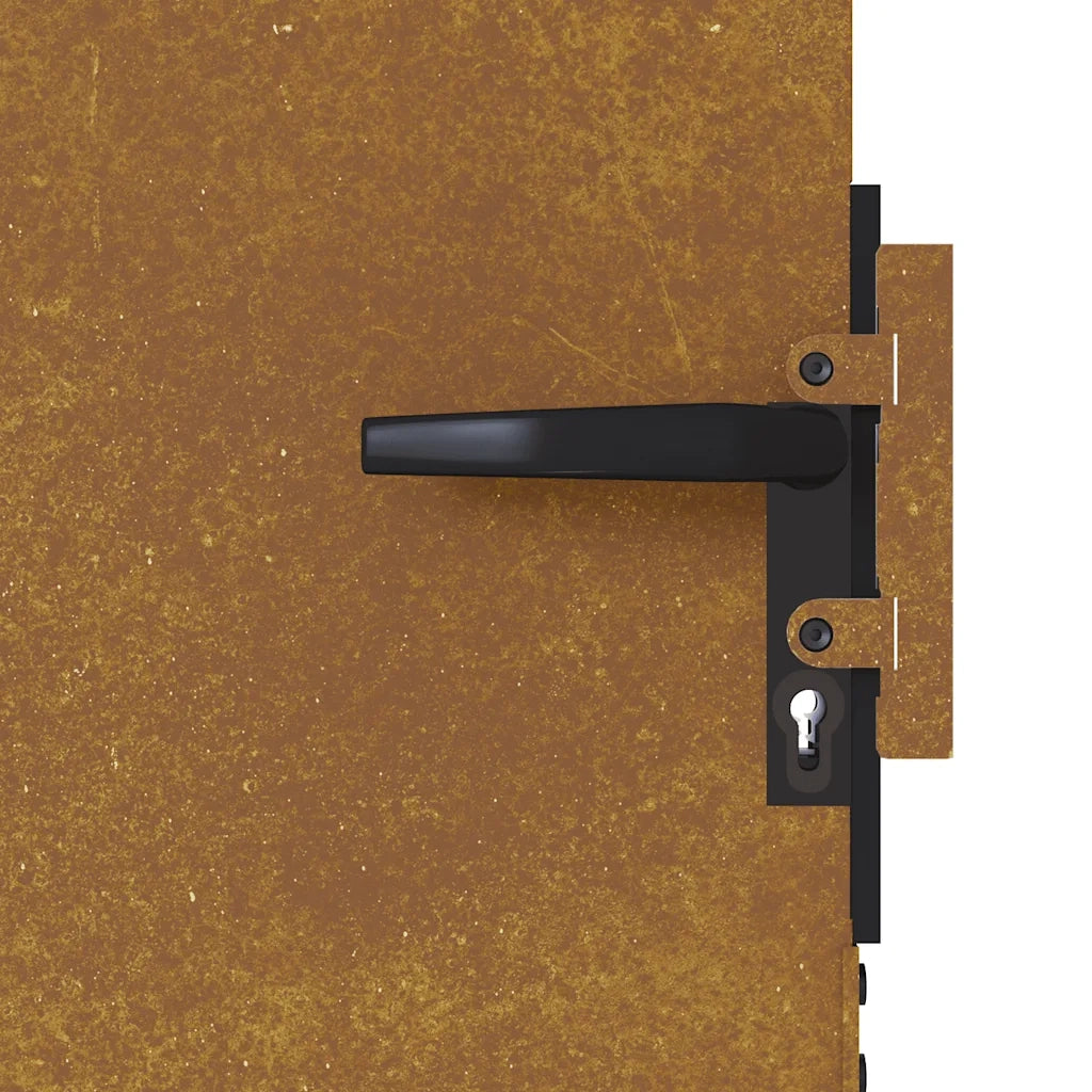 Cancello da Giardino 85x75 cm in Acciaio Corten