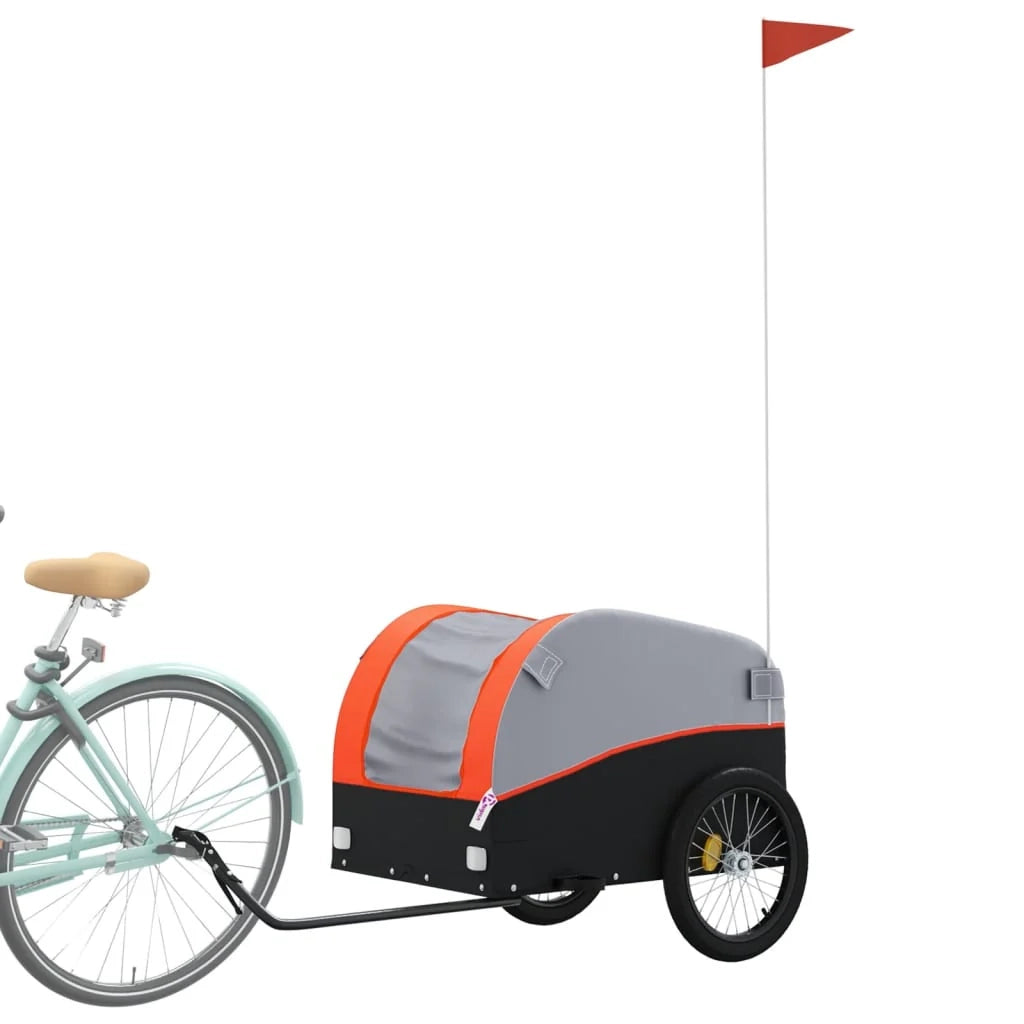 Rimorchio per trasporto biciclette capacità 45 kg ferro arancione 02_0044163