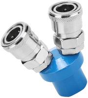 Pompa a Veloce Chiusura - Connettore Pneumatico - 2/3 Manuale - Materiale Metallico - Resistente allo Shock - Sicuro e affidabile - Adatto per compressori d'aria - Connettore d'Aria