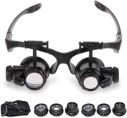 Lente con illuminazione LED - Ingrossa 10x 15x 20x 25x - Lenti intercambiabili - Lente ottica - Riparazione orologi da polso.