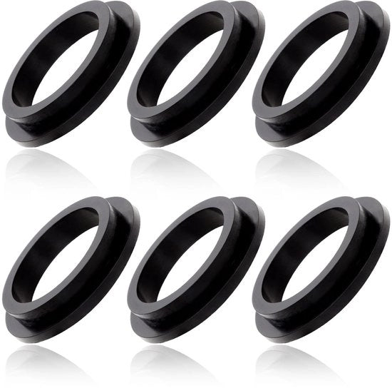 Set di O-Ring 6 pezzi - Componenti di ricambio - Anelli in gomma - Compatibile con la pompa del filtro di sabbia Intex - Dimensioni 5,6x1x3,8cm - Nero - Anello di filtro