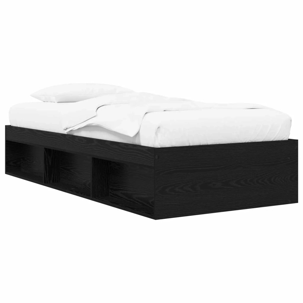 Telaio del letto con storage Rovere Nero 80 x 200 cm 3429523
