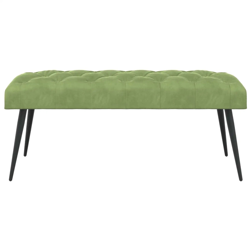 Panchina con bottoni imbottiti Verde chiaro 110 x 40 x 46 cm 42038574