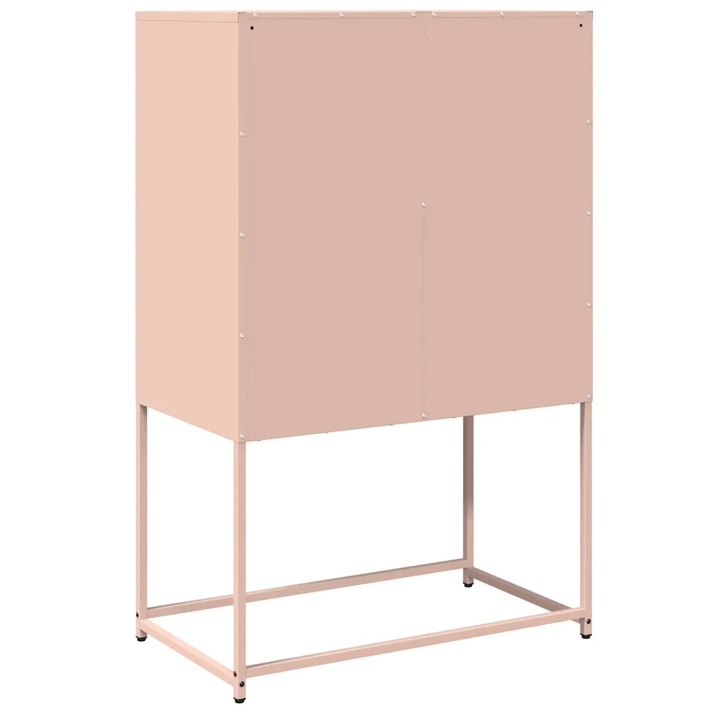 Credenza | Madia | Buffet da pranzo | Armadio da pranzo Rosa 68x39x107 cm in Acciaio