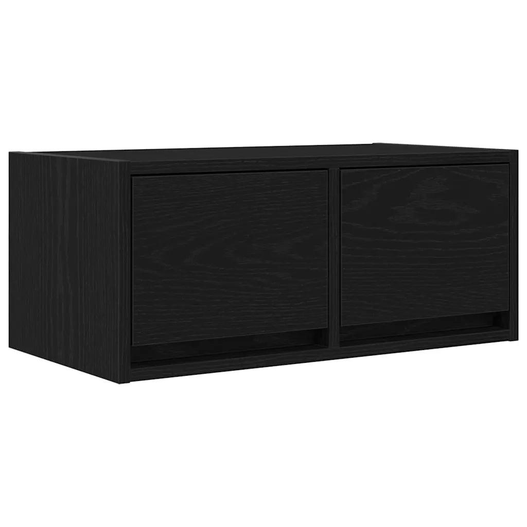 Mobili TV 2 pz Rovere Nero 60x31x25,5 cm in Legno Multistrato 861493