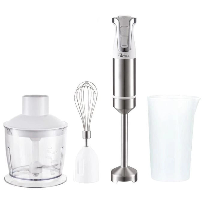 Ardes Trinity 0,7 L Frullatore ad immersione 1000 W Acciaio inossidabile, Bianco