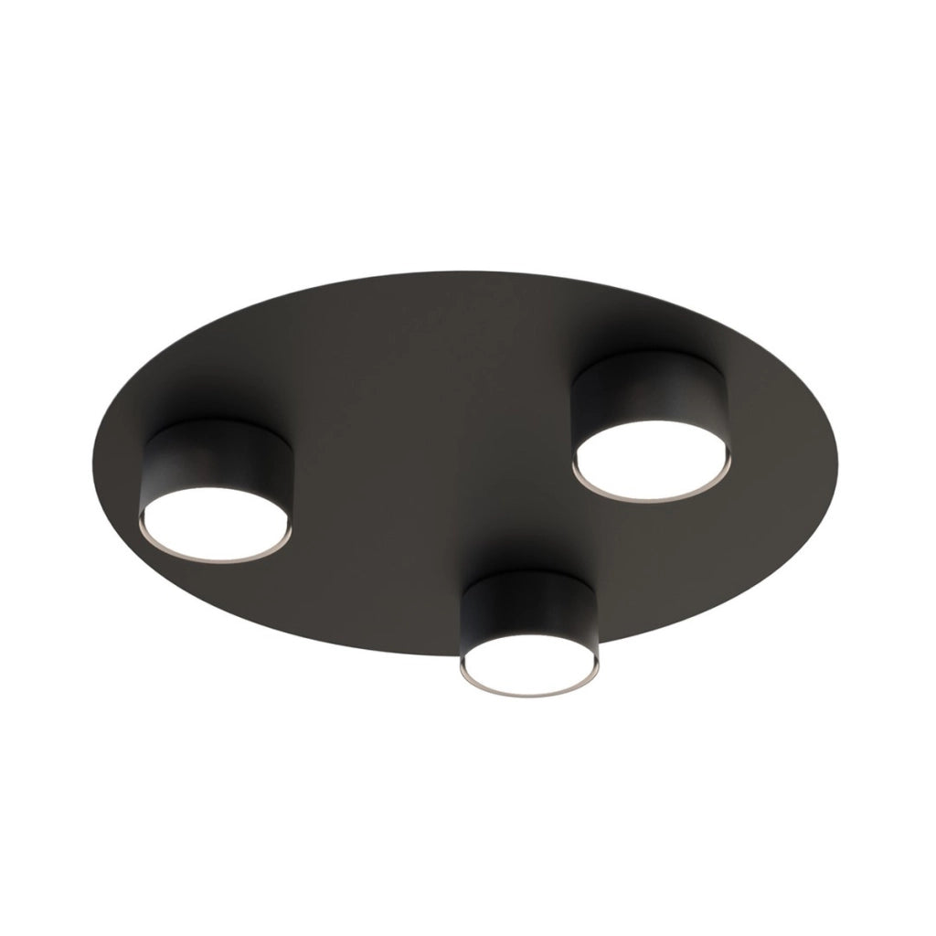 Lampada da soffitto BOLX in acciaio nero opaco