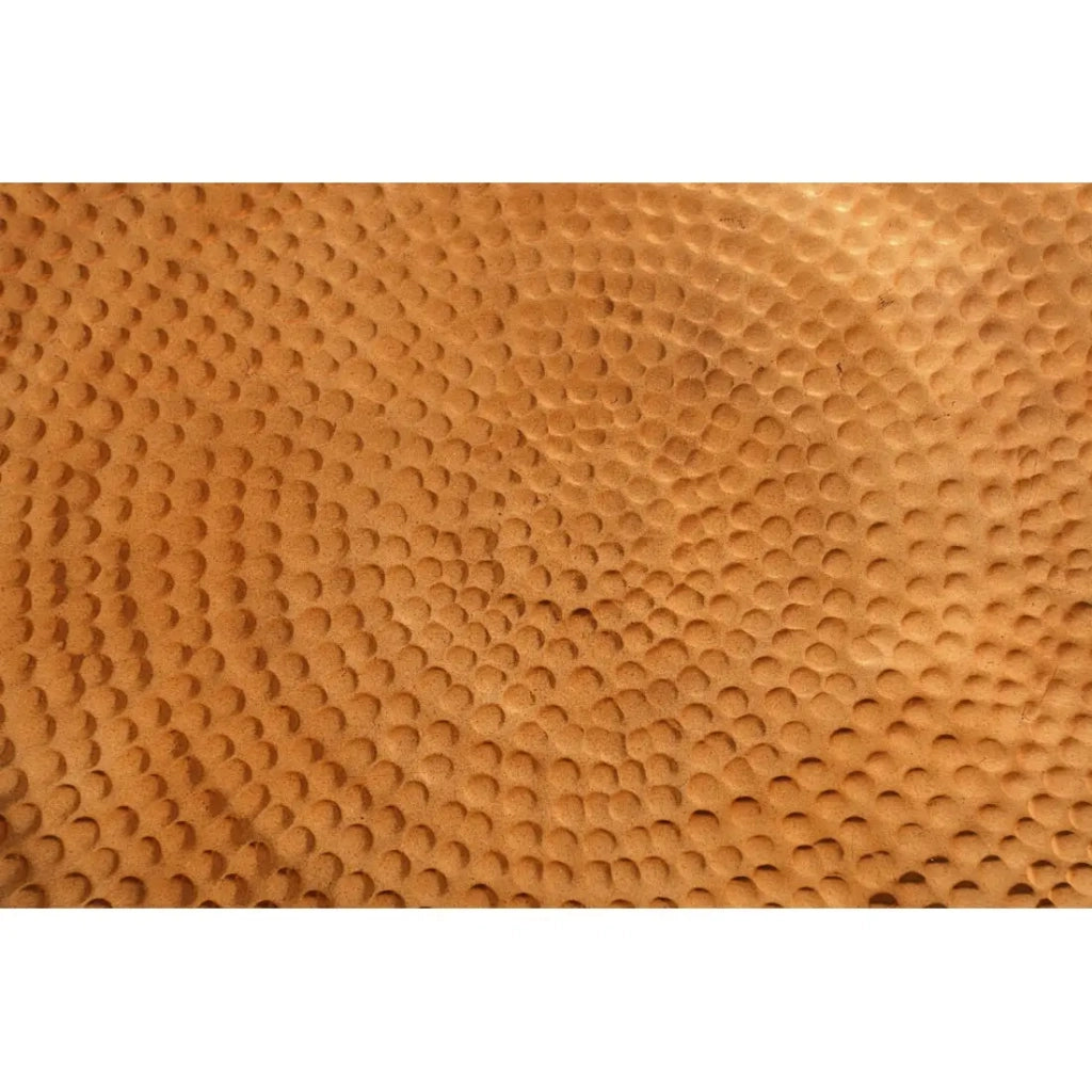 Tavolino basso TRIANE rame 80 cm – Design in alluminio martellato lucido