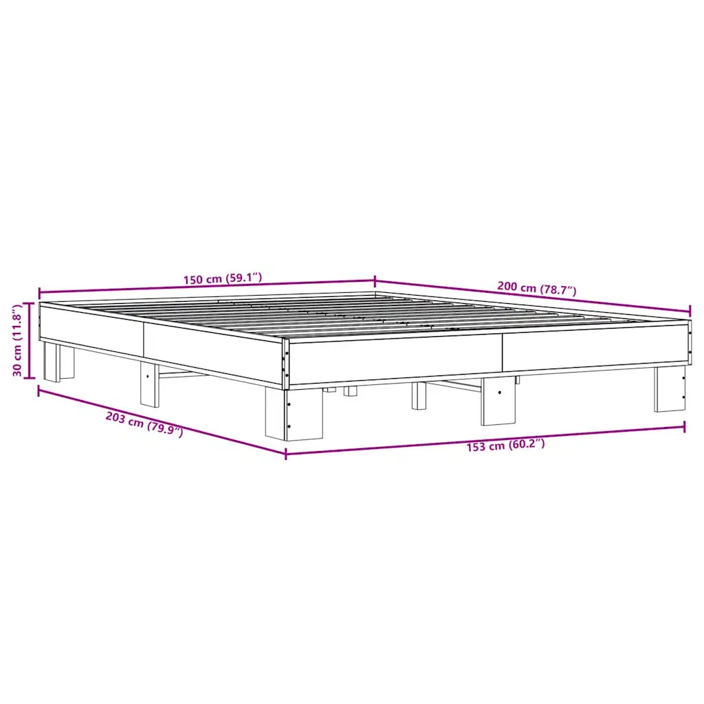 Giroletto Rovere Fumo 150x200 cm in Legno Multistrato Metallo