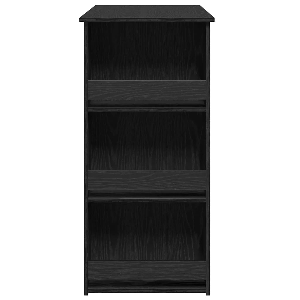 vidaXL Tavolo da Bar con Ripiani Rovere Nero 102x50x103,5cm Truciolato