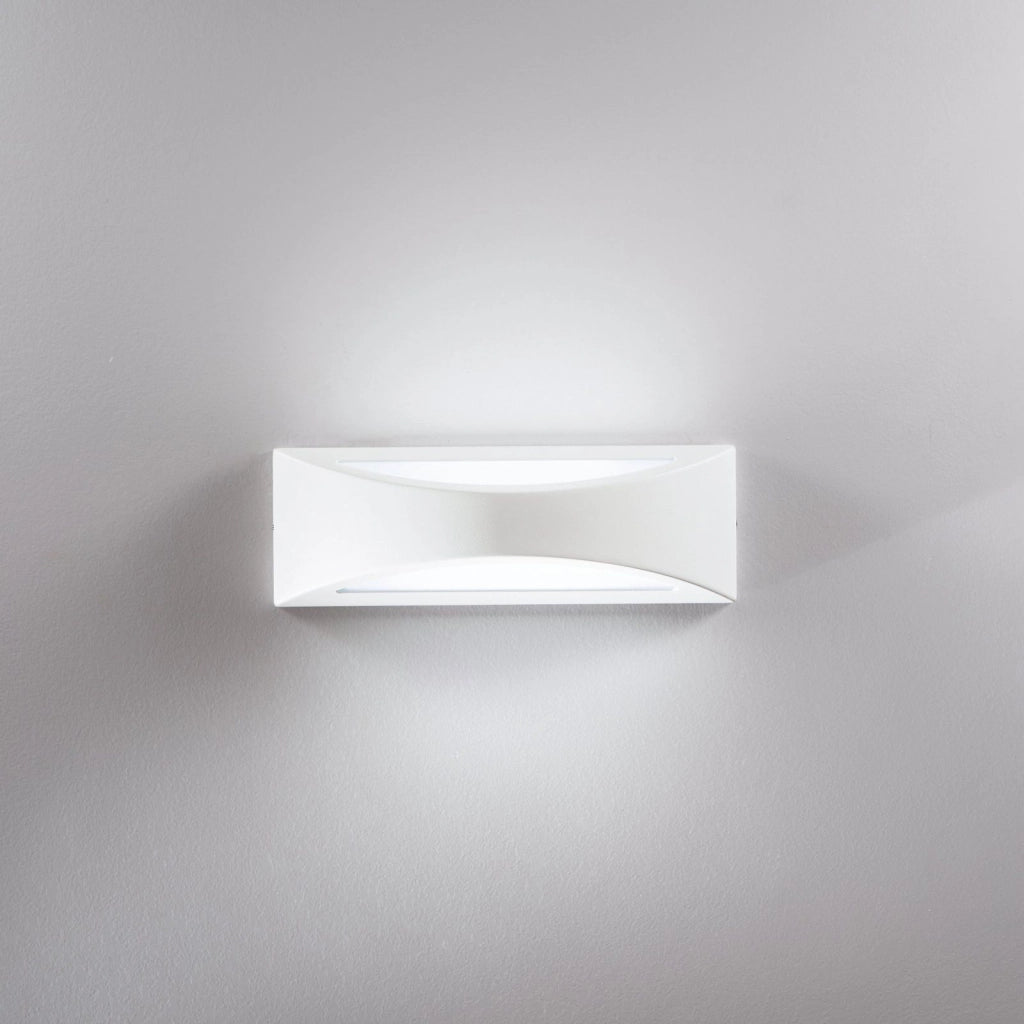 APPLIQUE LED WEISS BIANCA 16W 1800LM CCT 3000K / 4000K IP54 36X11,3X12CM