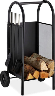 Raccoglitore di legna da camino - utensili da camino, raccoglitore di legna 81 x 42 x 37 cm