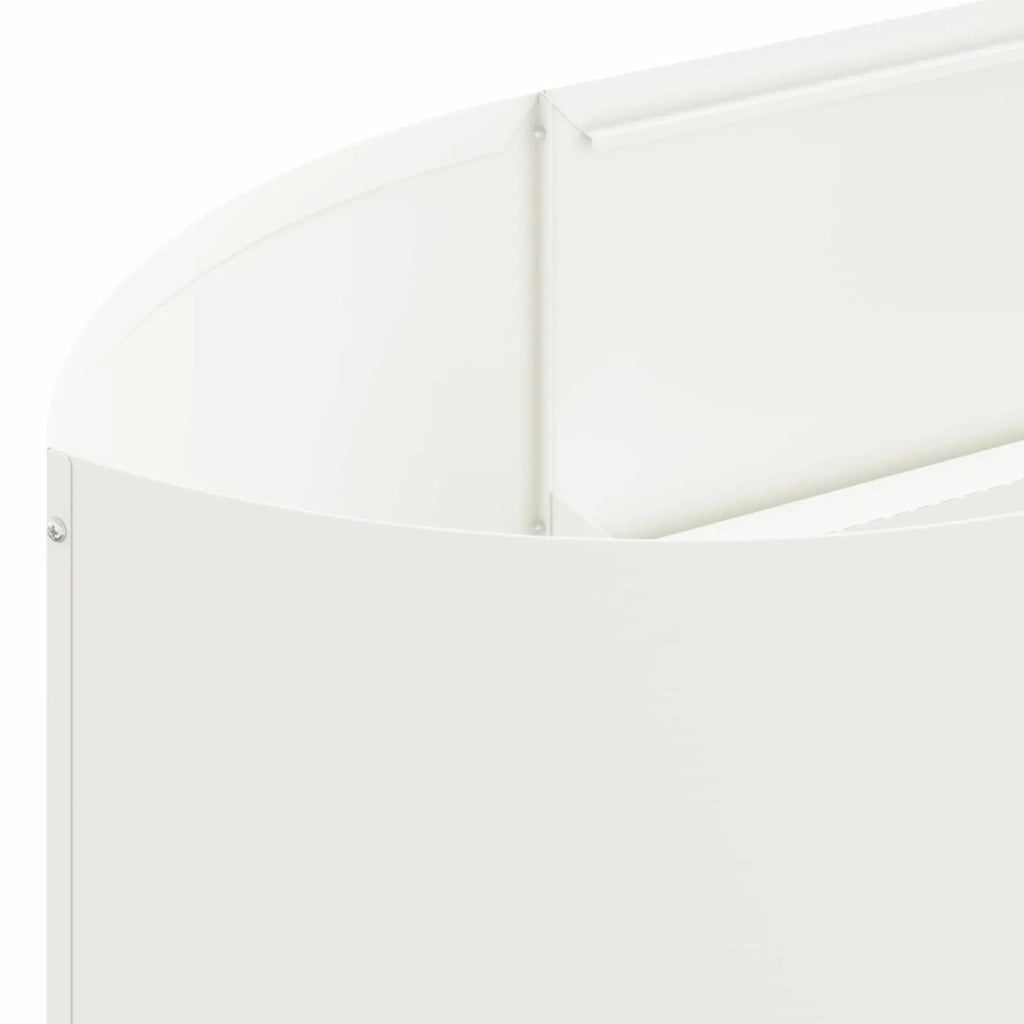 Letto rialzato da giardino Bianco 220 x 40 x 40 cm Acciaio 8011720